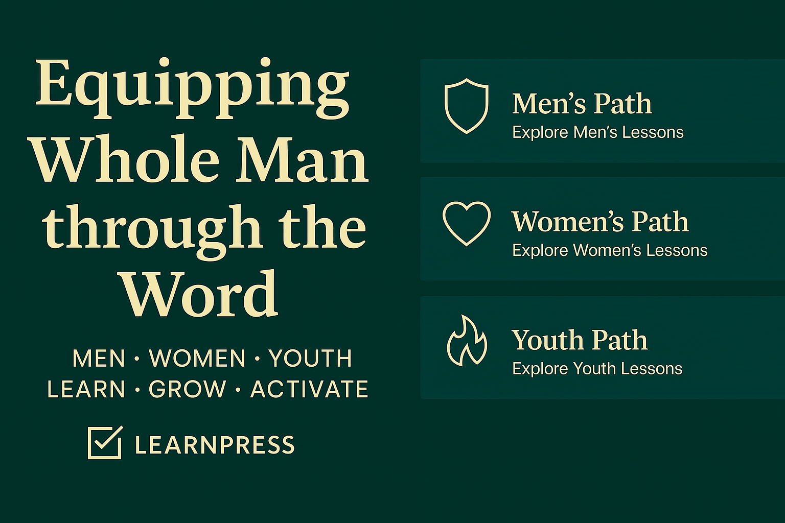 Equipping the Whole Person Banner