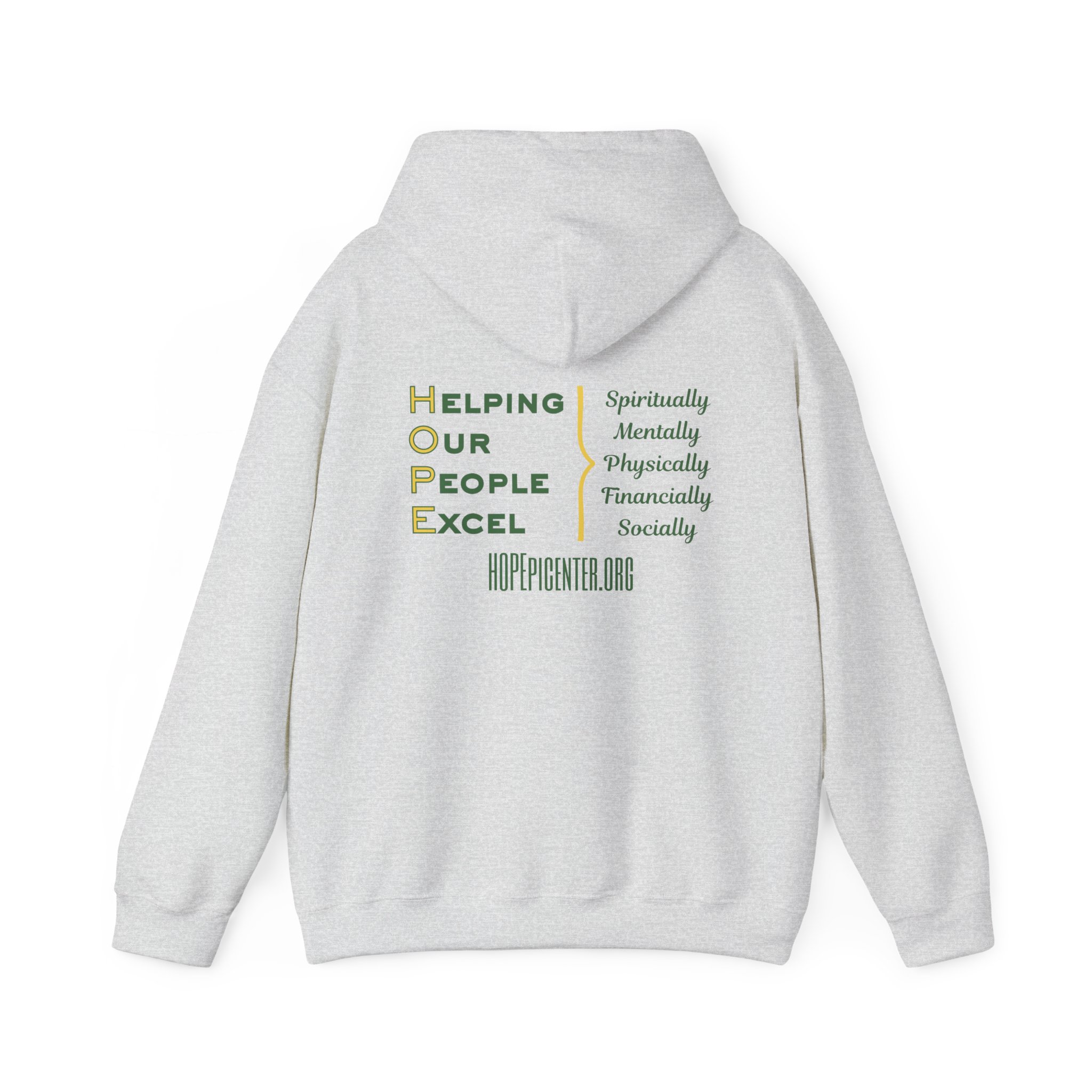 HOPE Unisex Heavy Blend™ Hooded Sweatshirt | HOPE motto back print - Image 6