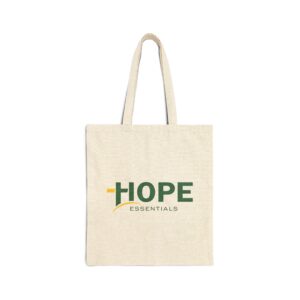 HOPE Essentials Canvas Tote — "Helping Our People Excel" Back Print Reusable Grocery & Church Bag