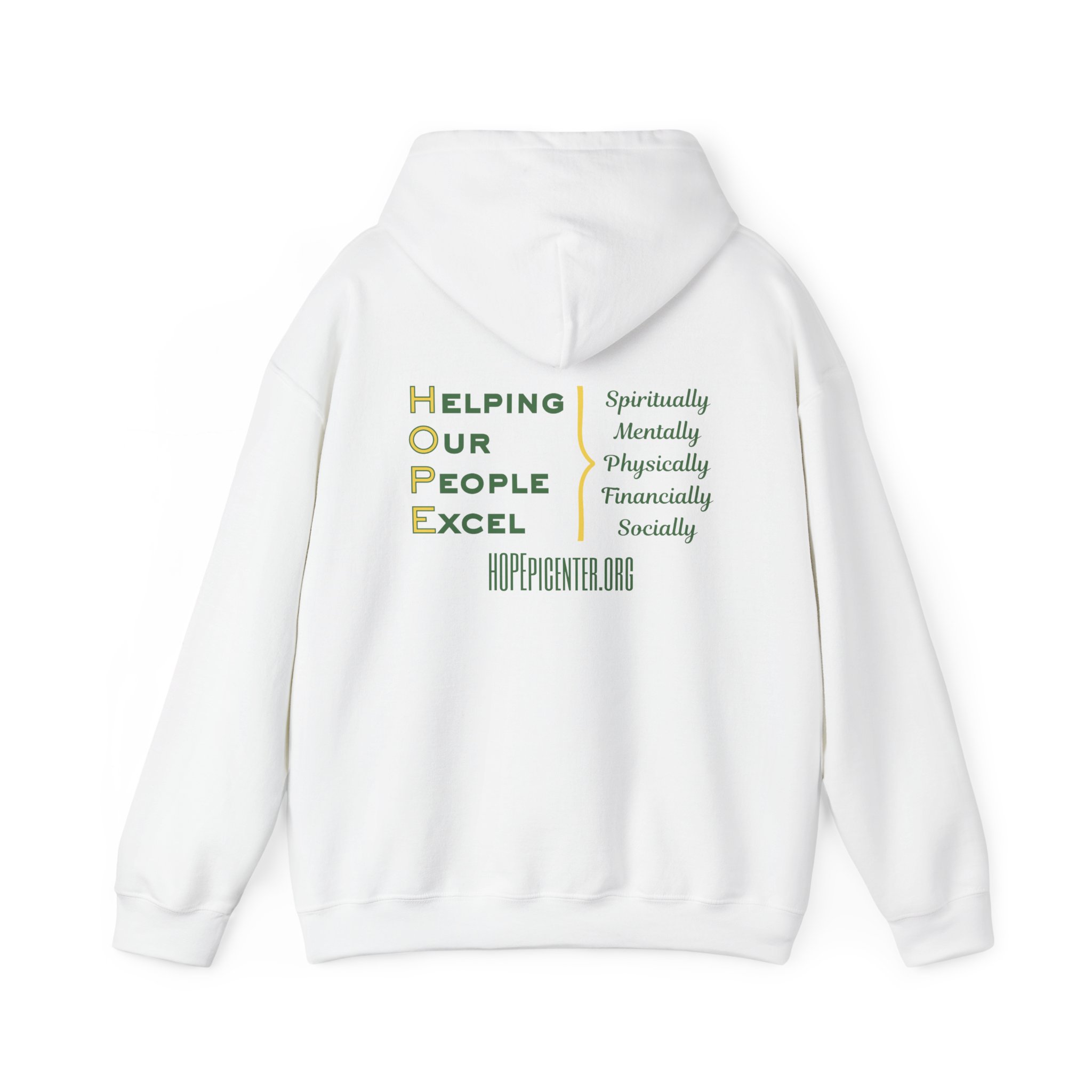 HOPE Unisex Heavy Blend™ Hooded Sweatshirt | HOPE motto back print - Image 2