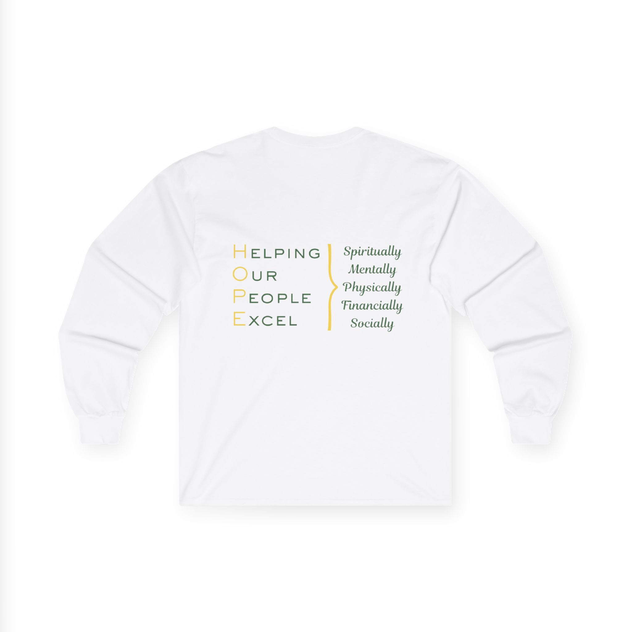 HOPE Long Sleeve Tee | HOPE motto back print - Image 2