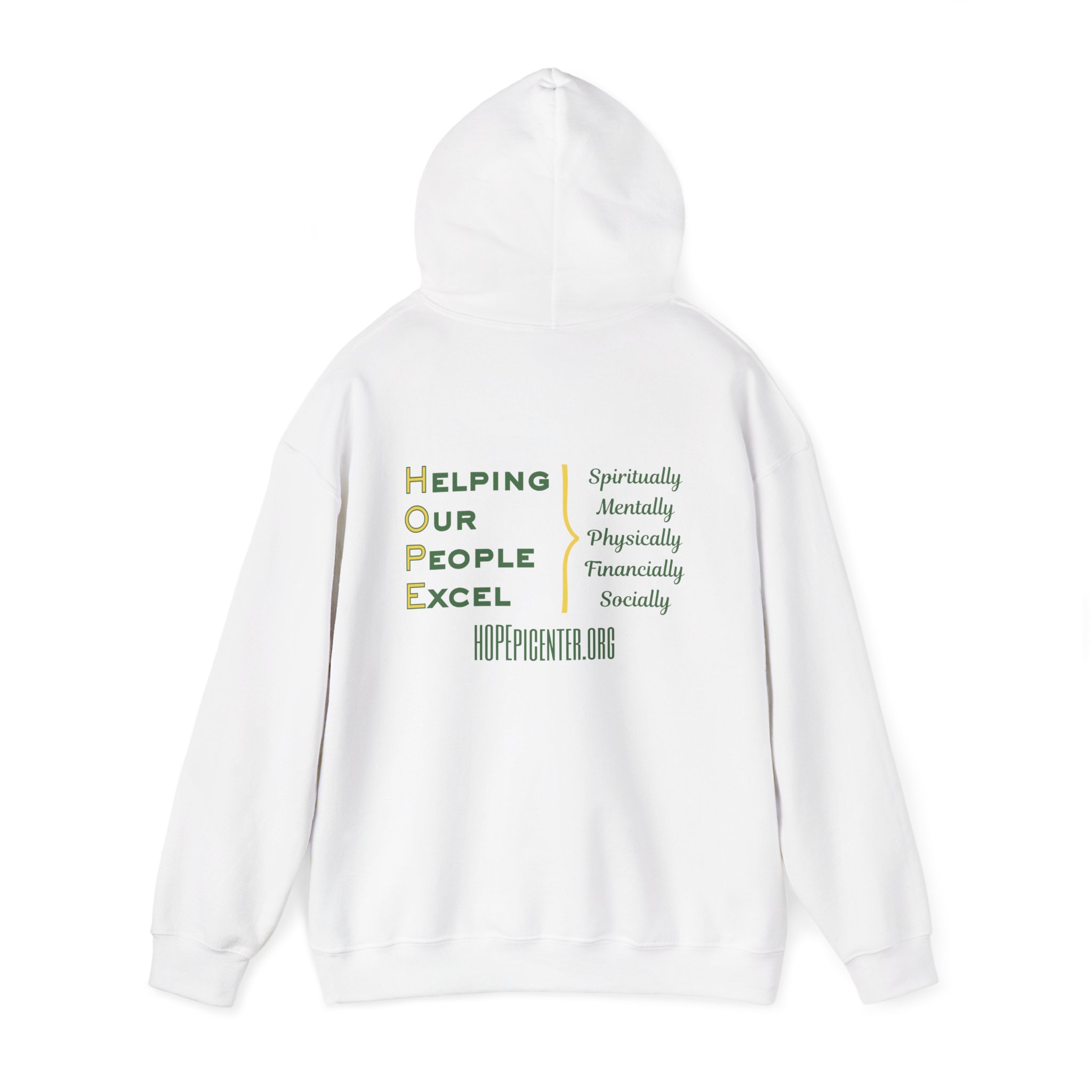 HOPE Unisex Heavy Blend™ Hooded Sweatshirt | HOPE motto back print - Image 3